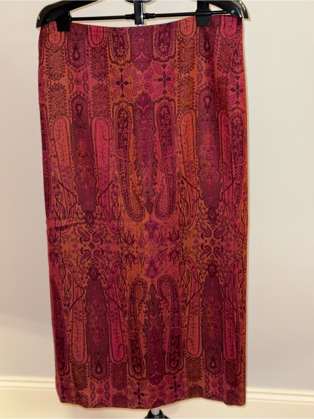 Dana Buchman Women Wrap Paisley Maxi Skirt - Size 16
